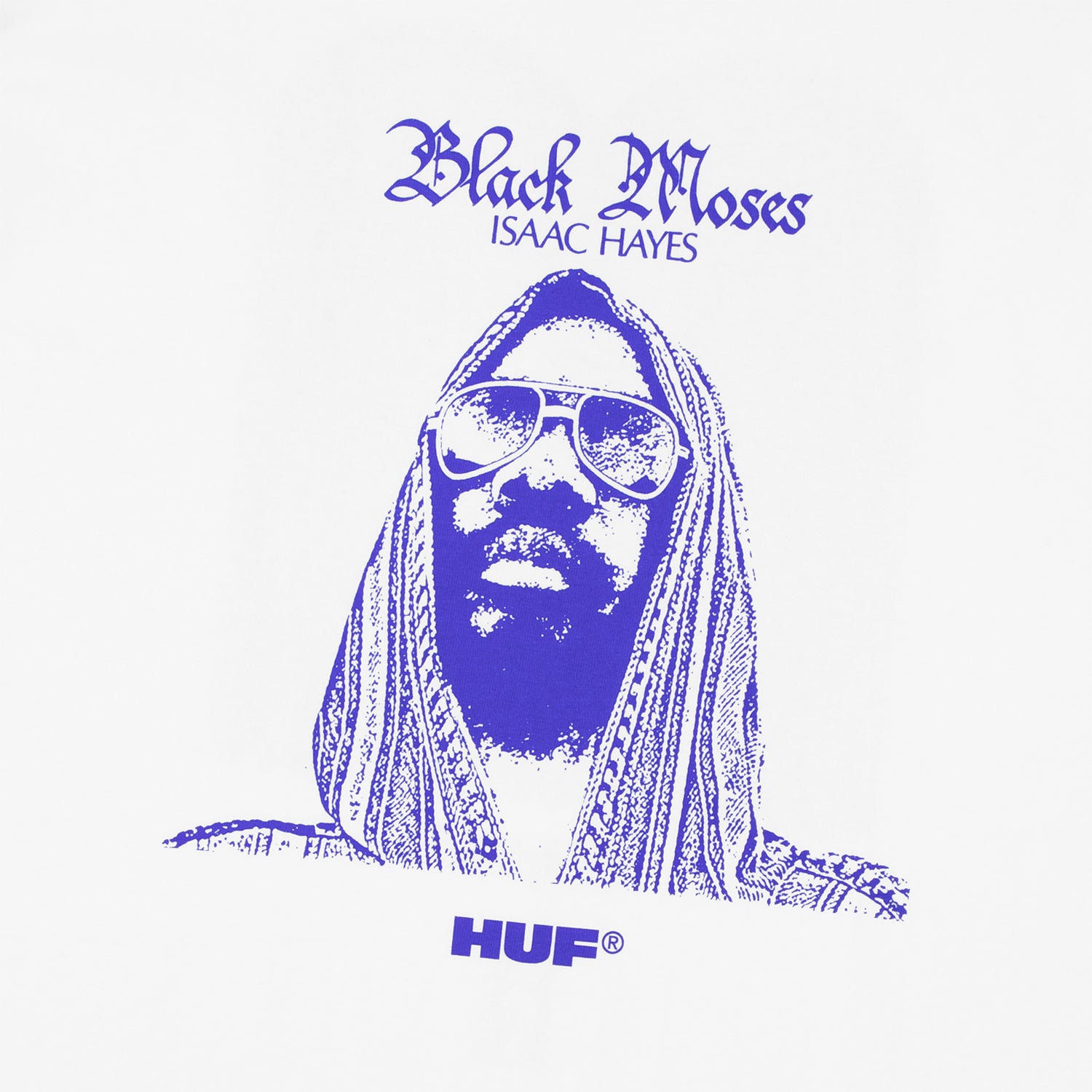 HUF (ハフ) Worldwide JP /T-SHIRTS（Tシャツ）/ HUF X ISAAC HAYES BLACK MOSES HEAVYWEIGHT TEE商品 / WHITE