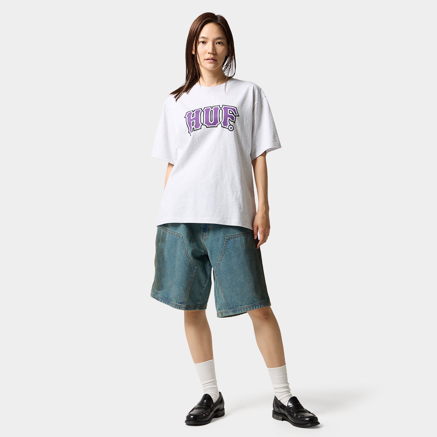HUF (ハフ) Worldwide JP /T-SHIRTS（Tシャツ）/ CLASSIC ARCH TEE商品 / ASH GREY
