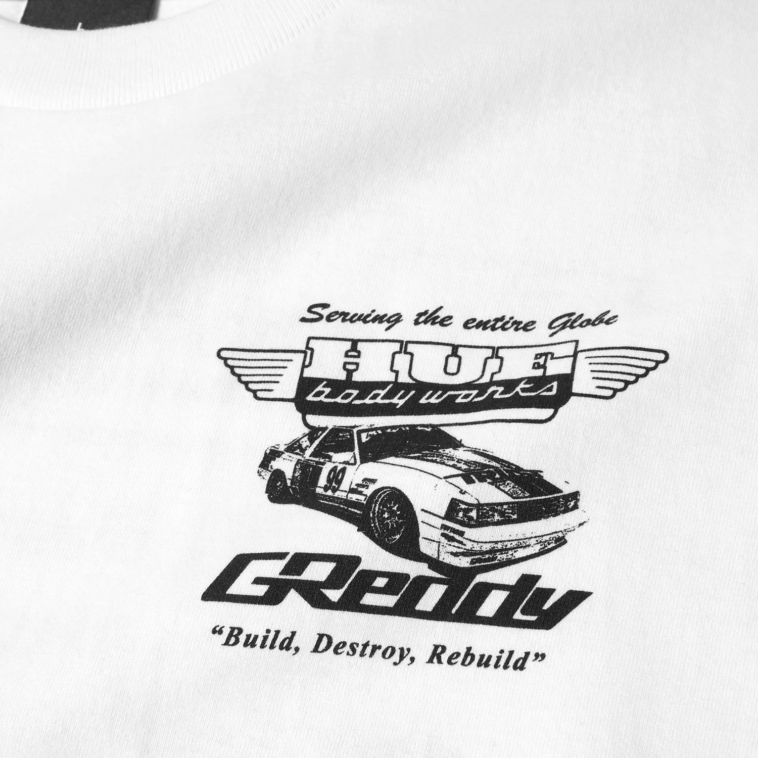 HUF (ハフ) Worldwide JP /T-SHIRTS（Tシャツ）/ HUF X GREDDY BODY WORKS TEE商品 / WHITE