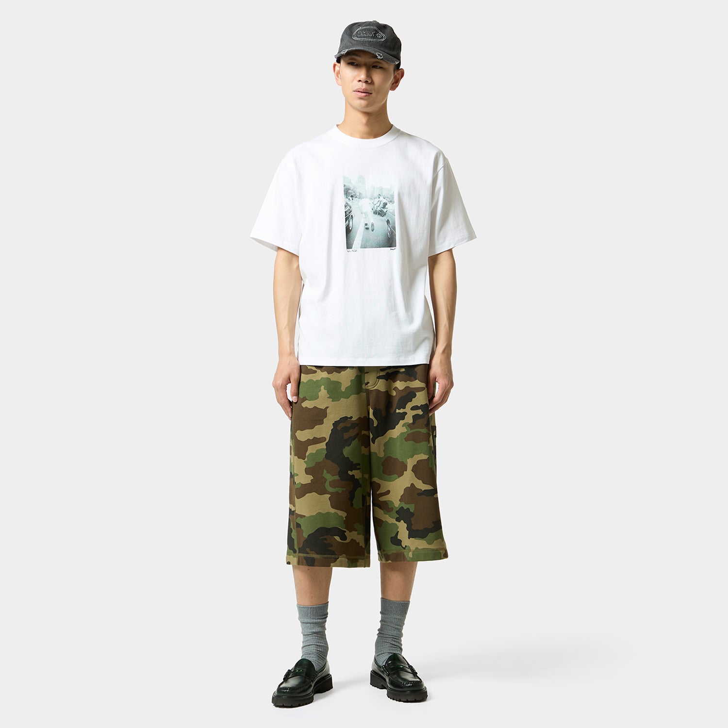 HUF (ハフ) Worldwide JP /T-SHIRTS（Tシャツ）/ FIGHT THE TRAFFIC TEE商品 / WHITE