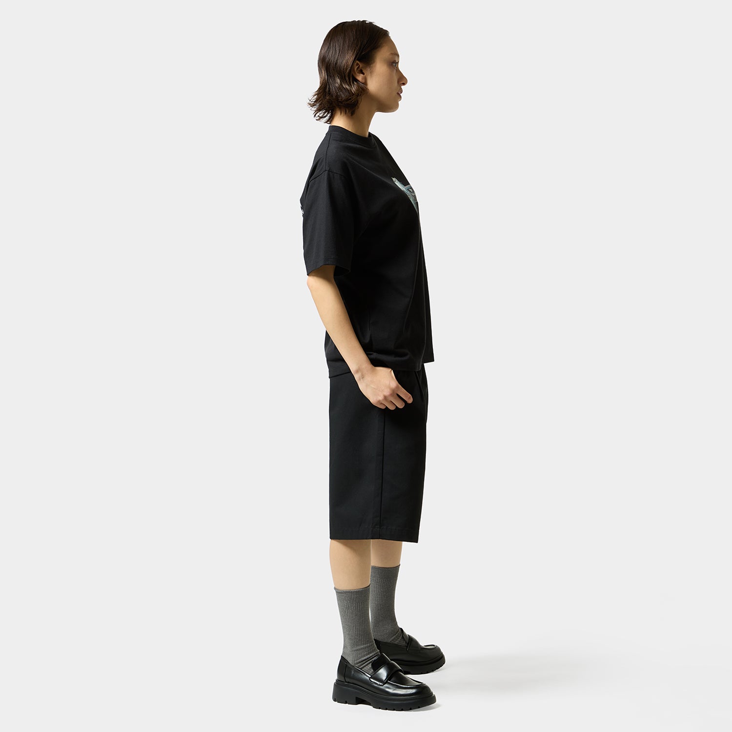 HUF (ハフ) Worldwide JP /T-SHIRTS（Tシャツ）/ H CAM TEE商品 / BLACK