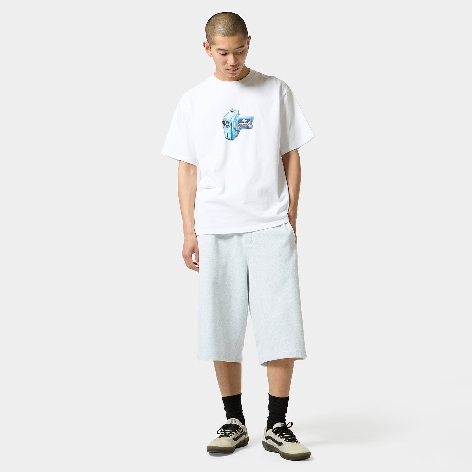 HUF (ハフ) Worldwide JP /T-SHIRTS（Tシャツ）/ H CAM TEE商品 / BLACK