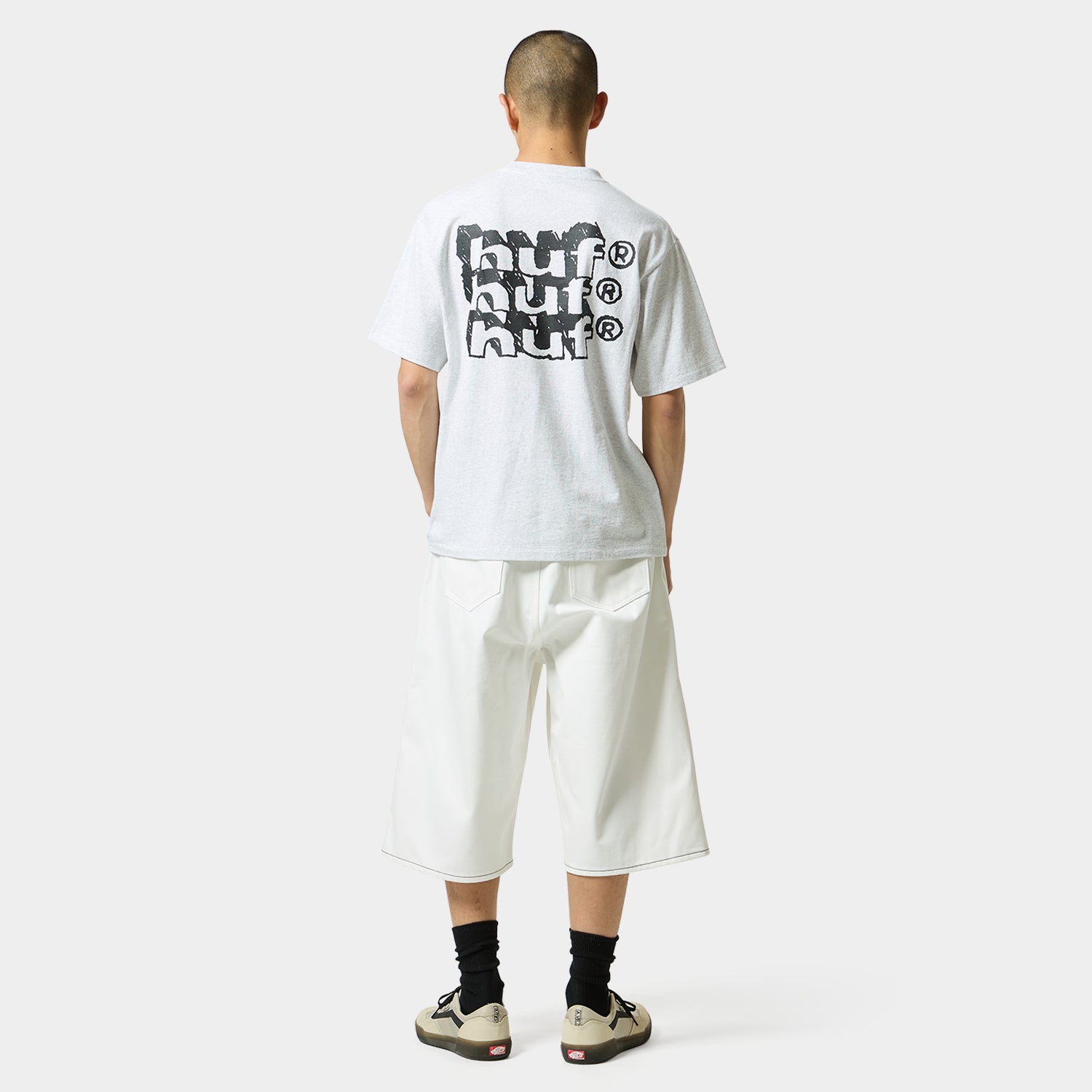 HUF (ハフ) Worldwide JP /T-SHIRTS（Tシャツ）/ HAND STACKED TEE商品 / WHITE