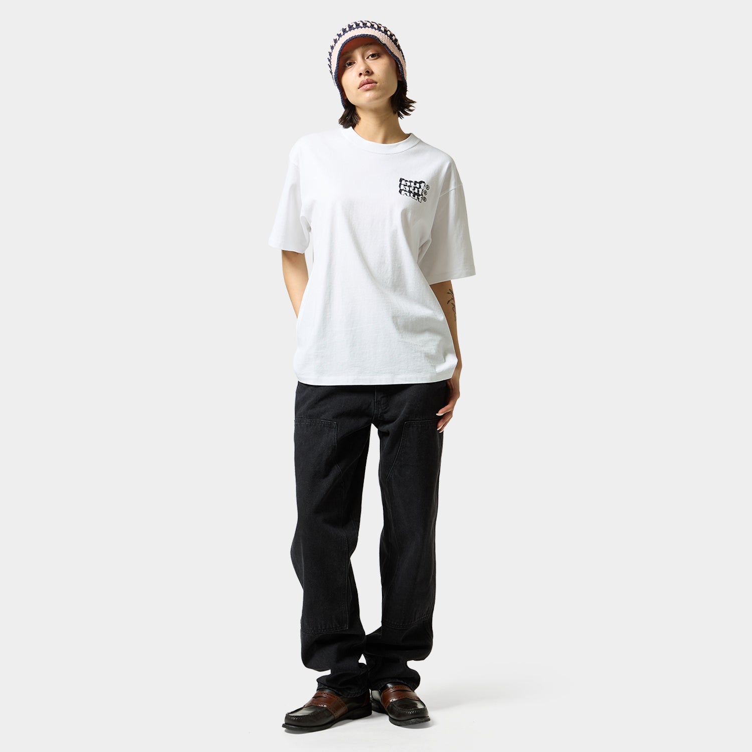 HUF (ハフ) Worldwide JP /T-SHIRTS（Tシャツ）/ HAND STACKED TEE商品 / WHITE