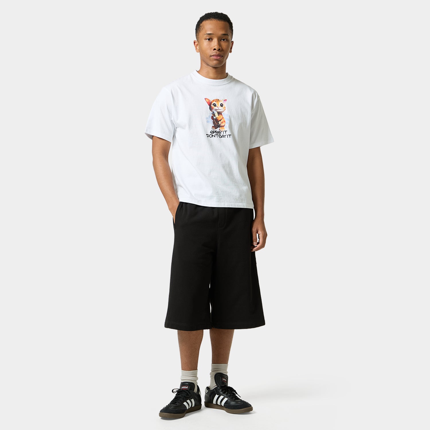 HUF (ハフ) Worldwide JP /T-SHIRTS（Tシャツ）/ SPRAY IT TEE商品 / BLACK