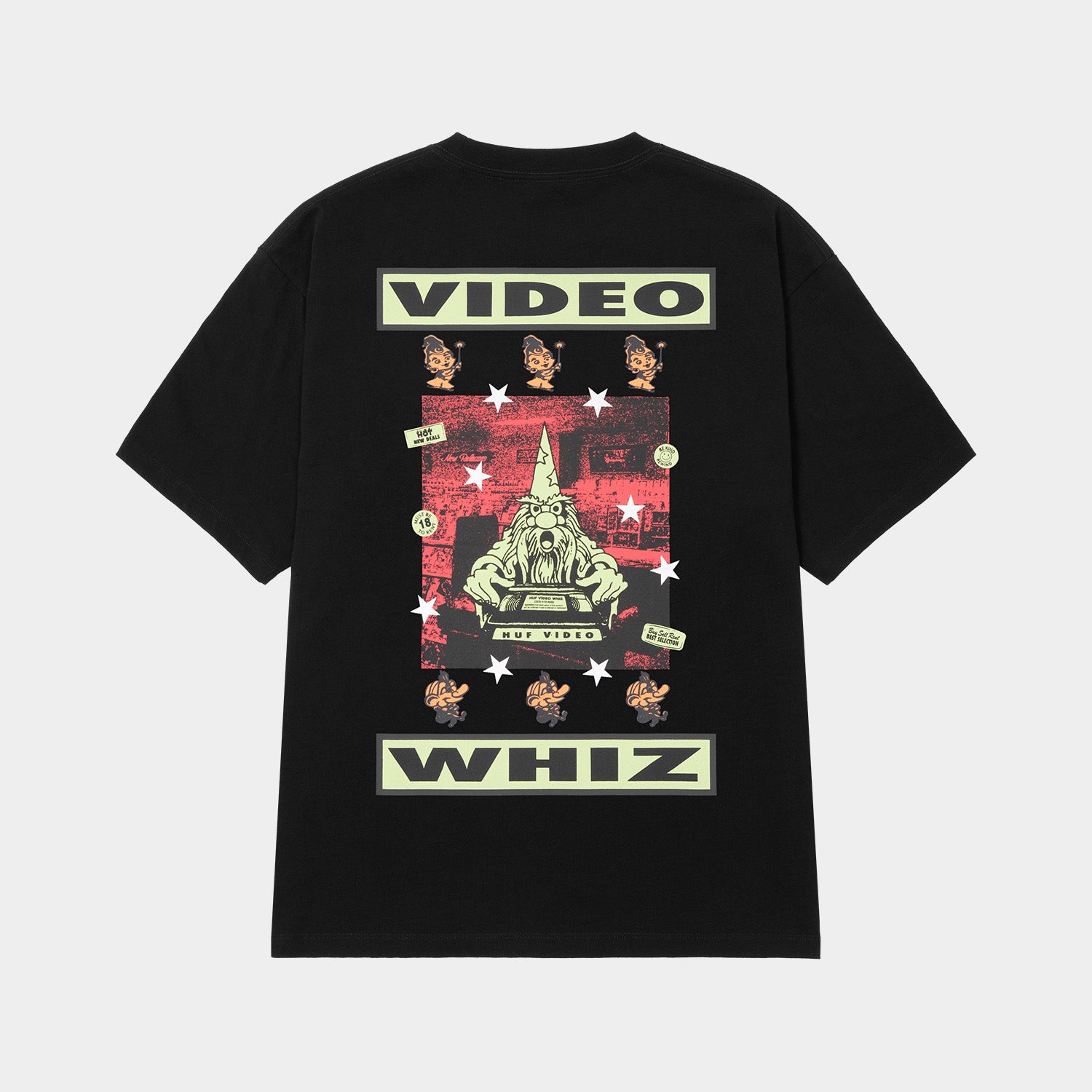 HUF (ハフ) Worldwide JP /T-SHIRTS（Tシャツ）/ VIDEO GENIE TEE商品 / BLACK