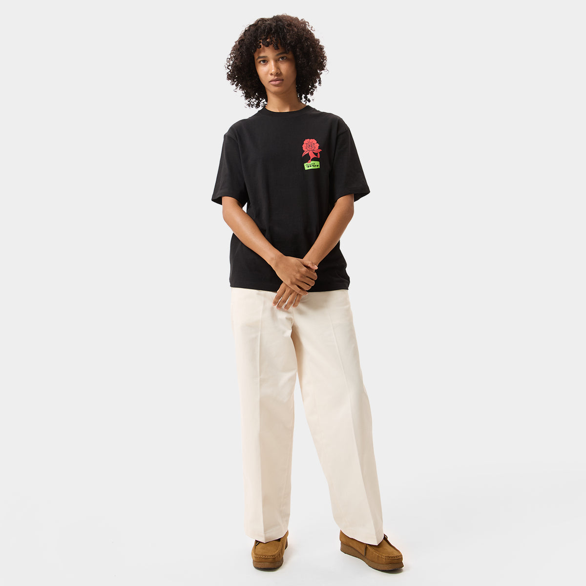 HUF (ハフ) Worldwide JP /T-SHIRTS（Tシャツ）/ FLOWER DISTRICT TEE商品 / BLACK