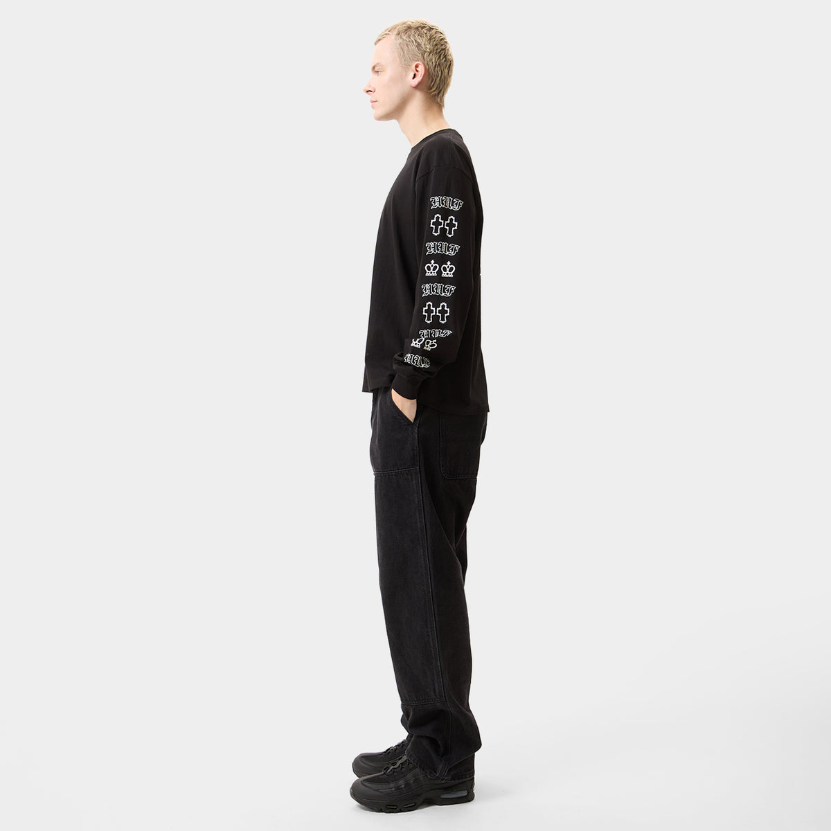 HUF (ハフ) Worldwide JP /T-SHIRTS（Tシャツ）/ HARD LUXE LS TEE商品 / WHITE