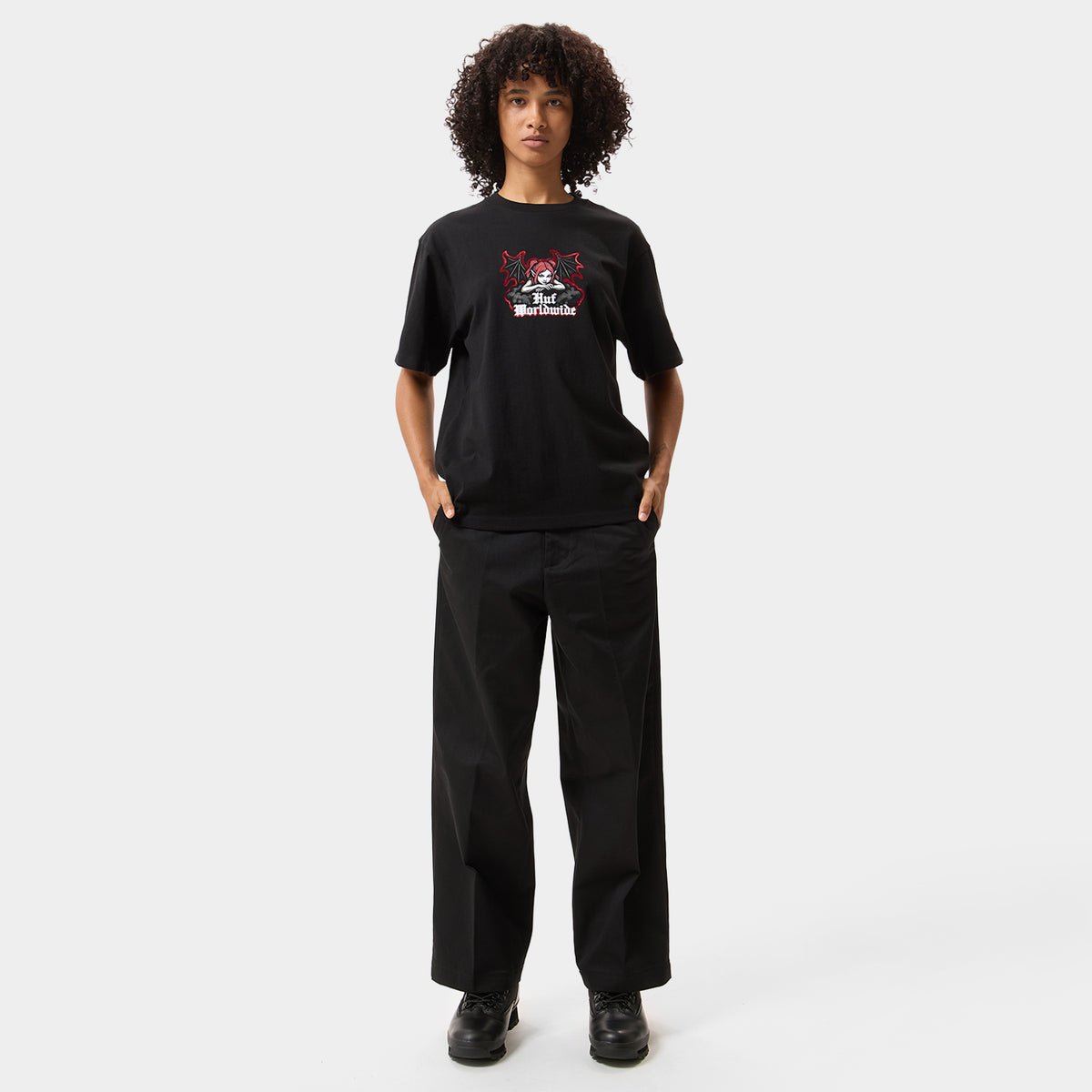 HUF (ハフ) Worldwide JP /T-SHIRTS（Tシャツ）/ CHAOS TEE商品 / BLACK