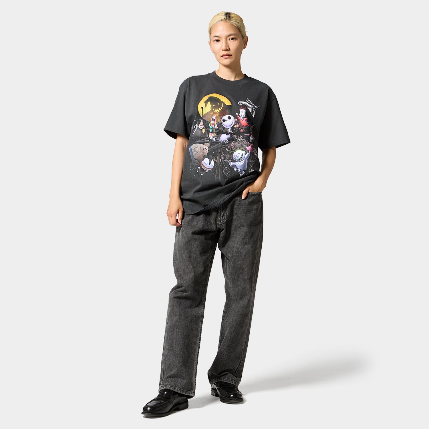 HUF (ハフ) Worldwide JP /T-SHIRTS（Tシャツ）/ HUF X NIGHTMARE BEFORE CHRISTMAS VINTAGE TEE商品 / VINTAGE BLACK