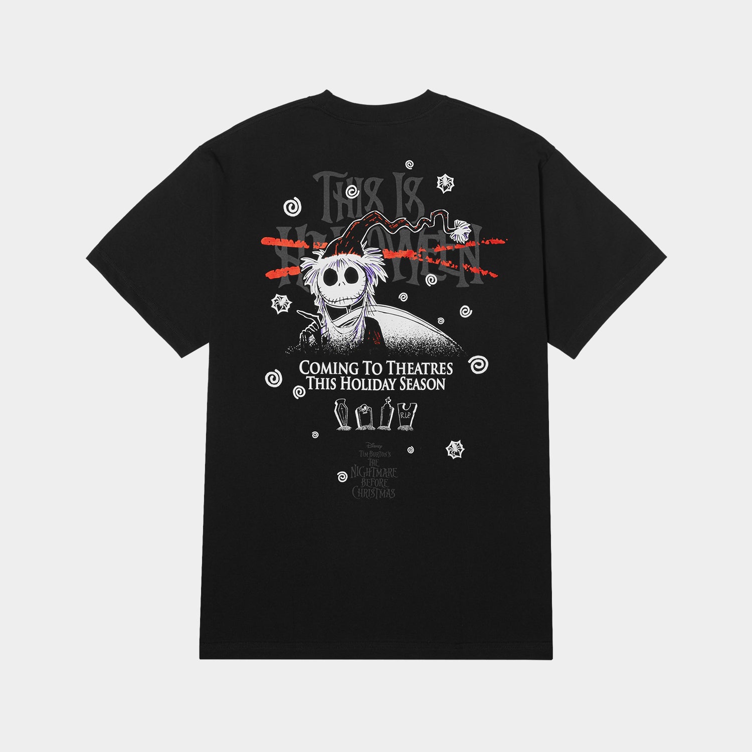 HUF (ハフ) Worldwide JP / T-SHIRTS（Tシャツ） / HUF X NIGHTMARE BEFORE CHRISTMAS XMAS  TEE商品 / BLACK