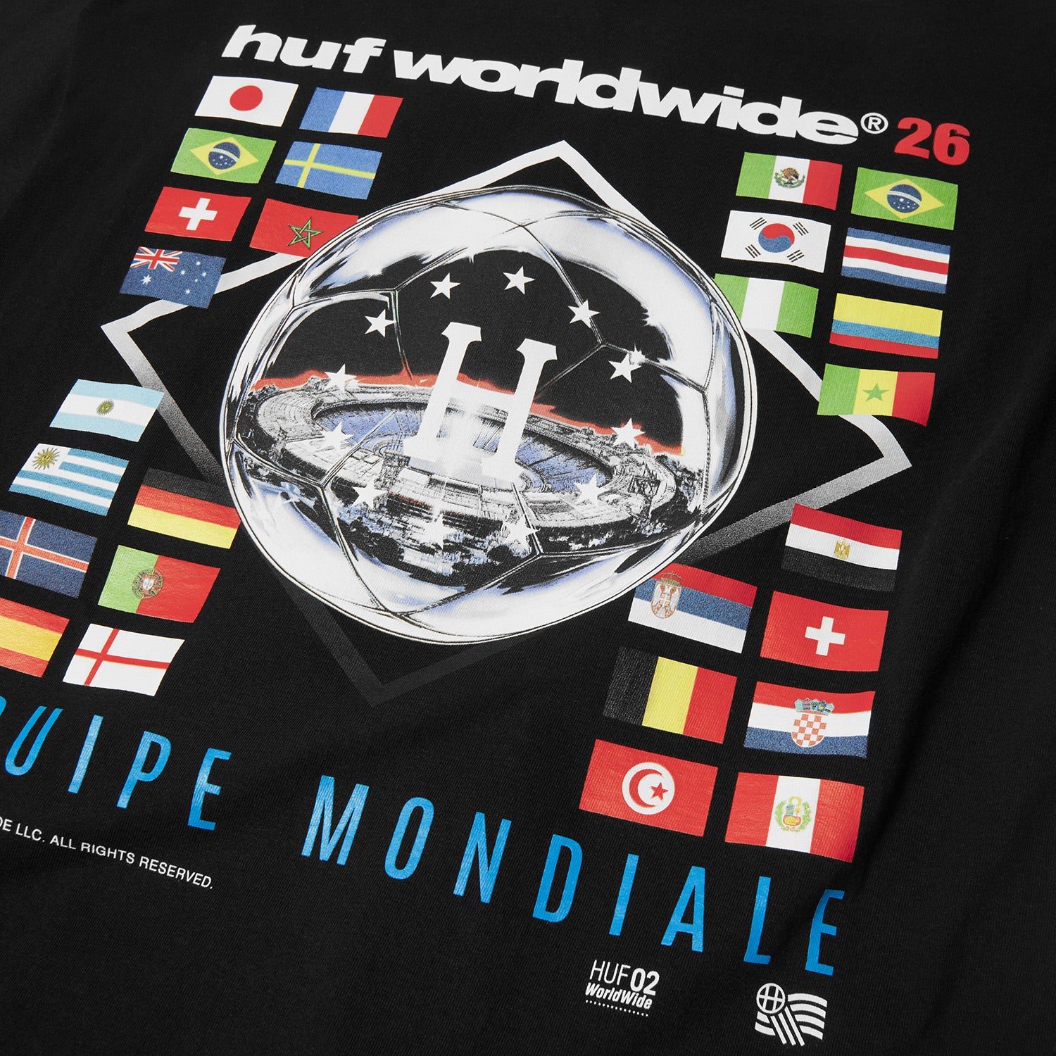 EQUIPE MONDIALE TEE｜T-SHIRTS（Tシャツ）｜【公式通販 HUF】｜ハフ