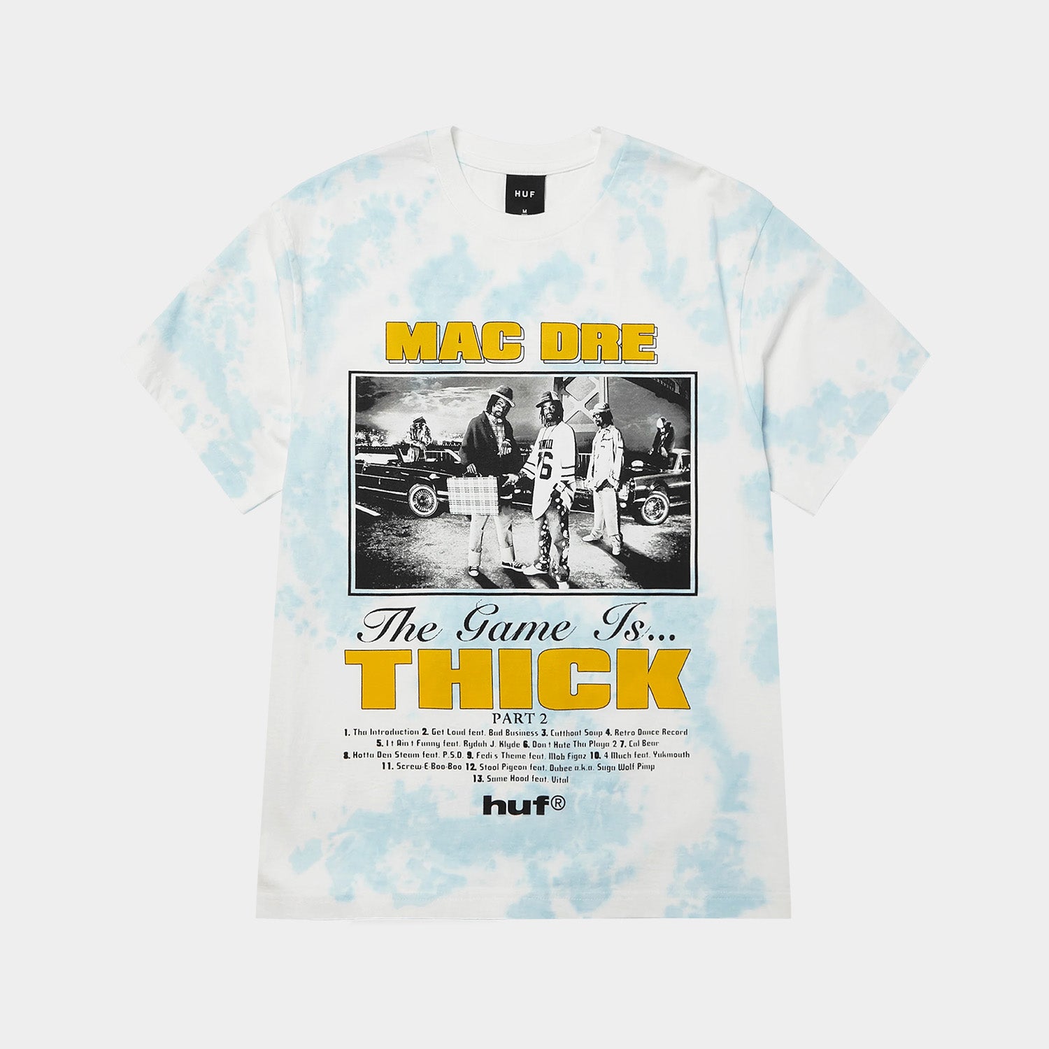 HUF (ハフ) Worldwide JP /T-SHIRTS（Tシャツ）/ HUF X MAC DRE GAME IS THICK TIE-DYE TEE商品 / BLUE