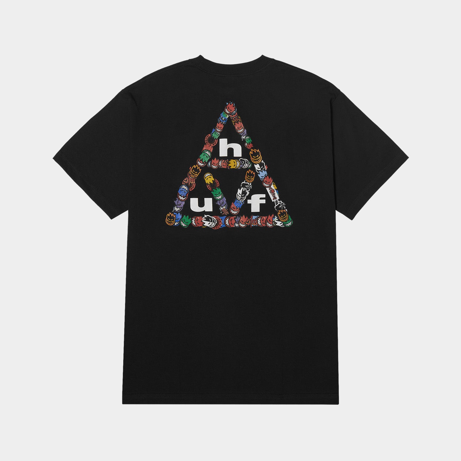 HUF (ハフ) Worldwide JP /T-SHIRTS（Tシャツ）/ huf X SPITFIRE STICKER TT TEE商品 / BLACK