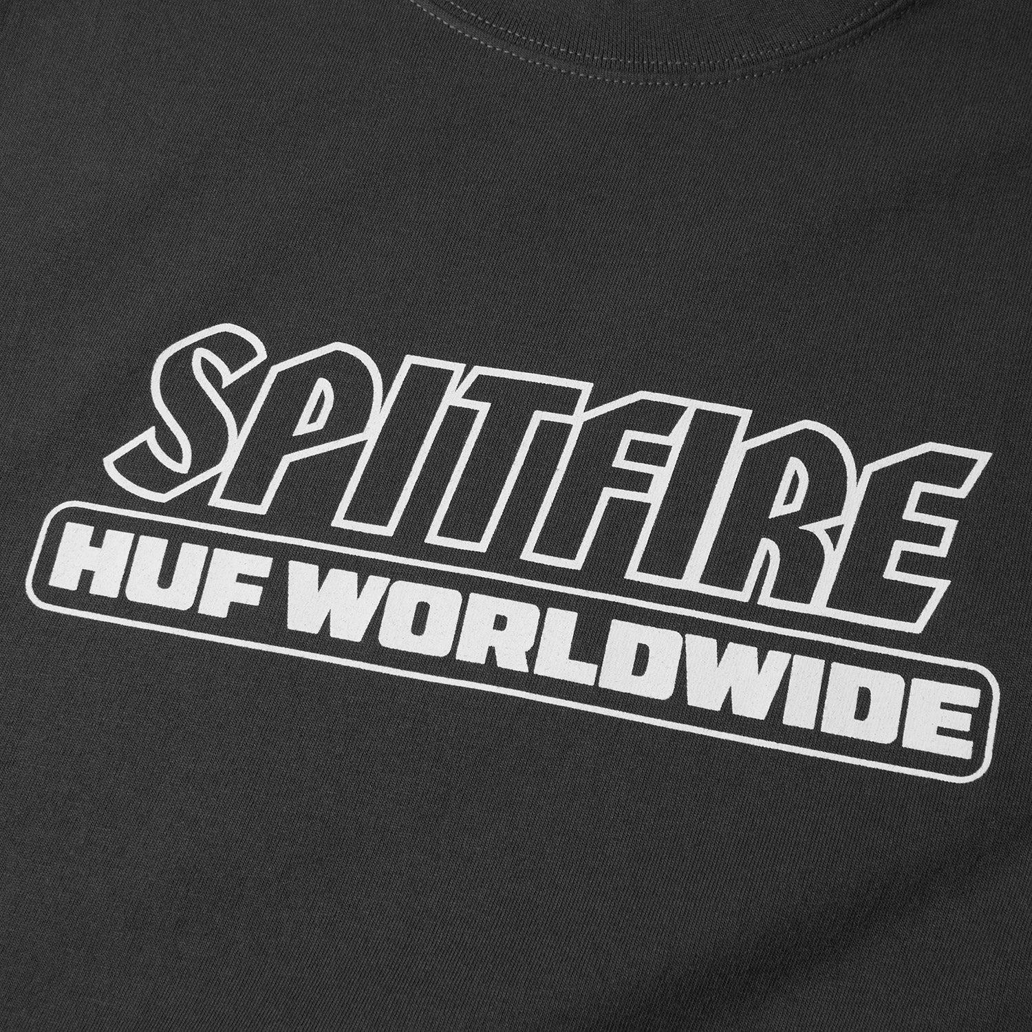 HUF (ハフ) Worldwide JP /T-SHIRTS（Tシャツ）/ huf X SPITFIRE BURN HEAVYWEIGHT TEE商品 / WASHED BLACK