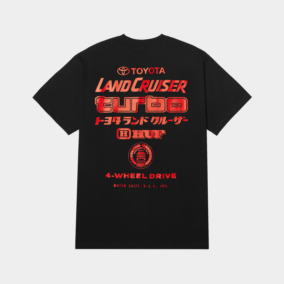 HUF (ハフ) Worldwide JP / T-SHIRTS（Tシャツ） / huf® X TOYOTA LAND CRUISER TURBO TEE商品 / BLACK