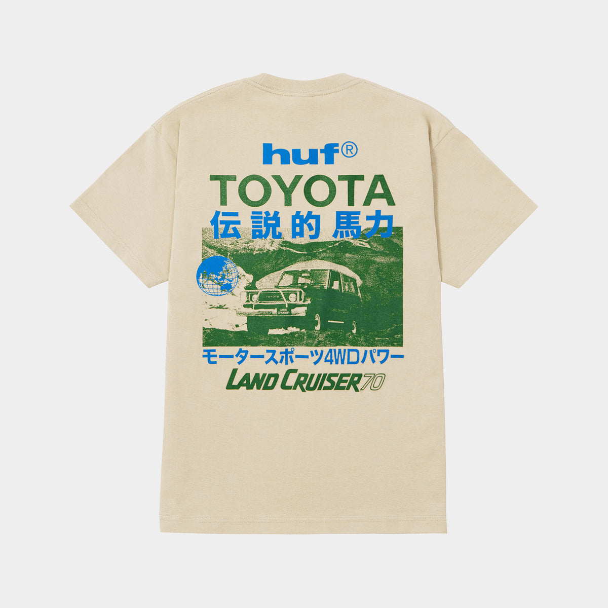 HUF (ハフ) Worldwide JP /T-SHIRTS（Tシャツ）/ huf® X TOYOTA LAND CRUISER 70 TEE商品 / SAND