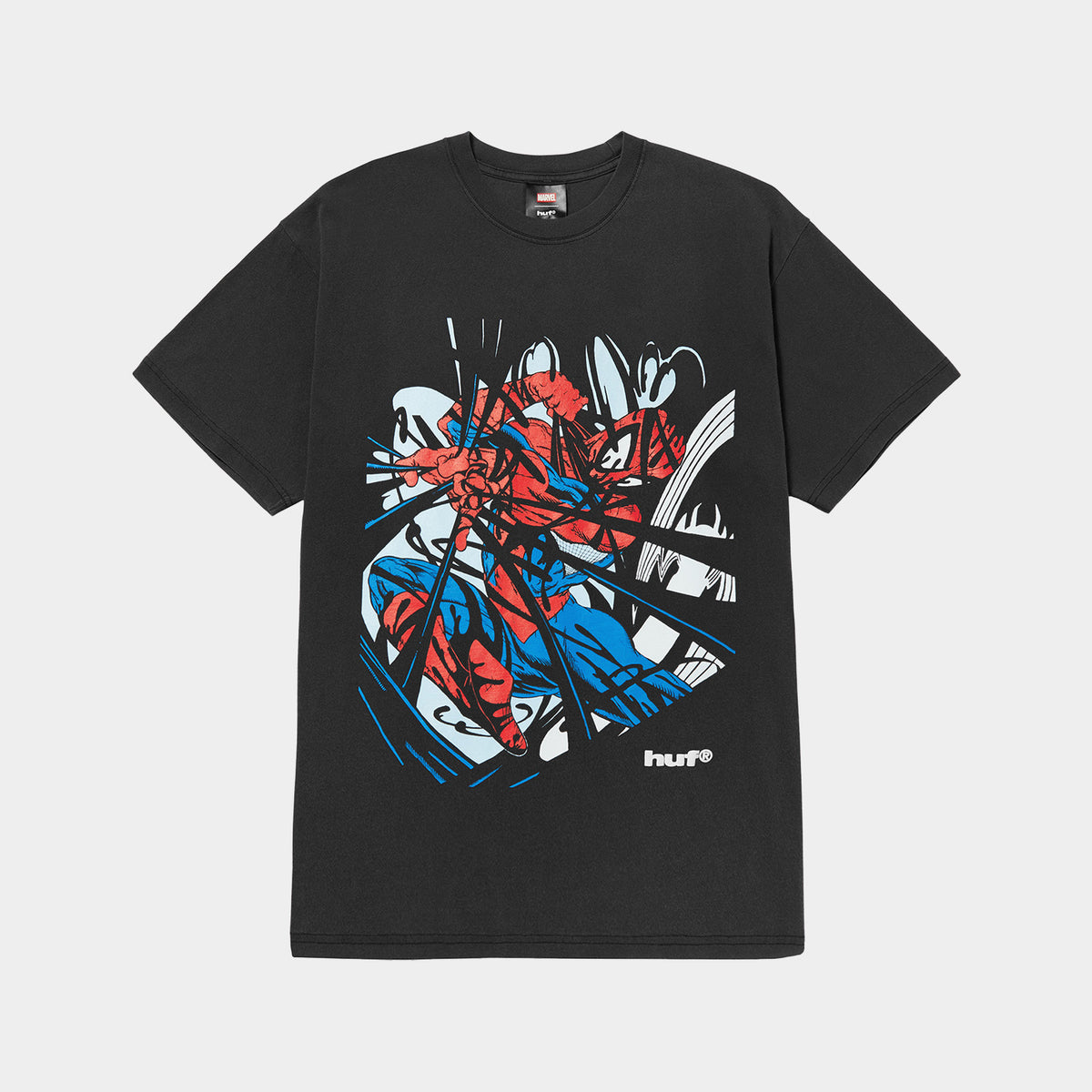 HUF X MARVEL SPIDER-MAN ENTANGLED WASHED TEE｜T-SHIRTS（Tシャツ