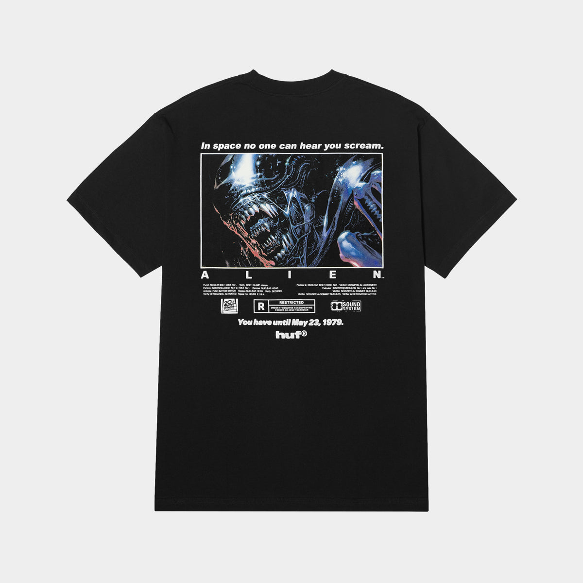 HUF (ハフ) Worldwide JP / T-SHIRTS（Tシャツ） / HUF X ALIENS SCREAM TEE商品 / BLACK