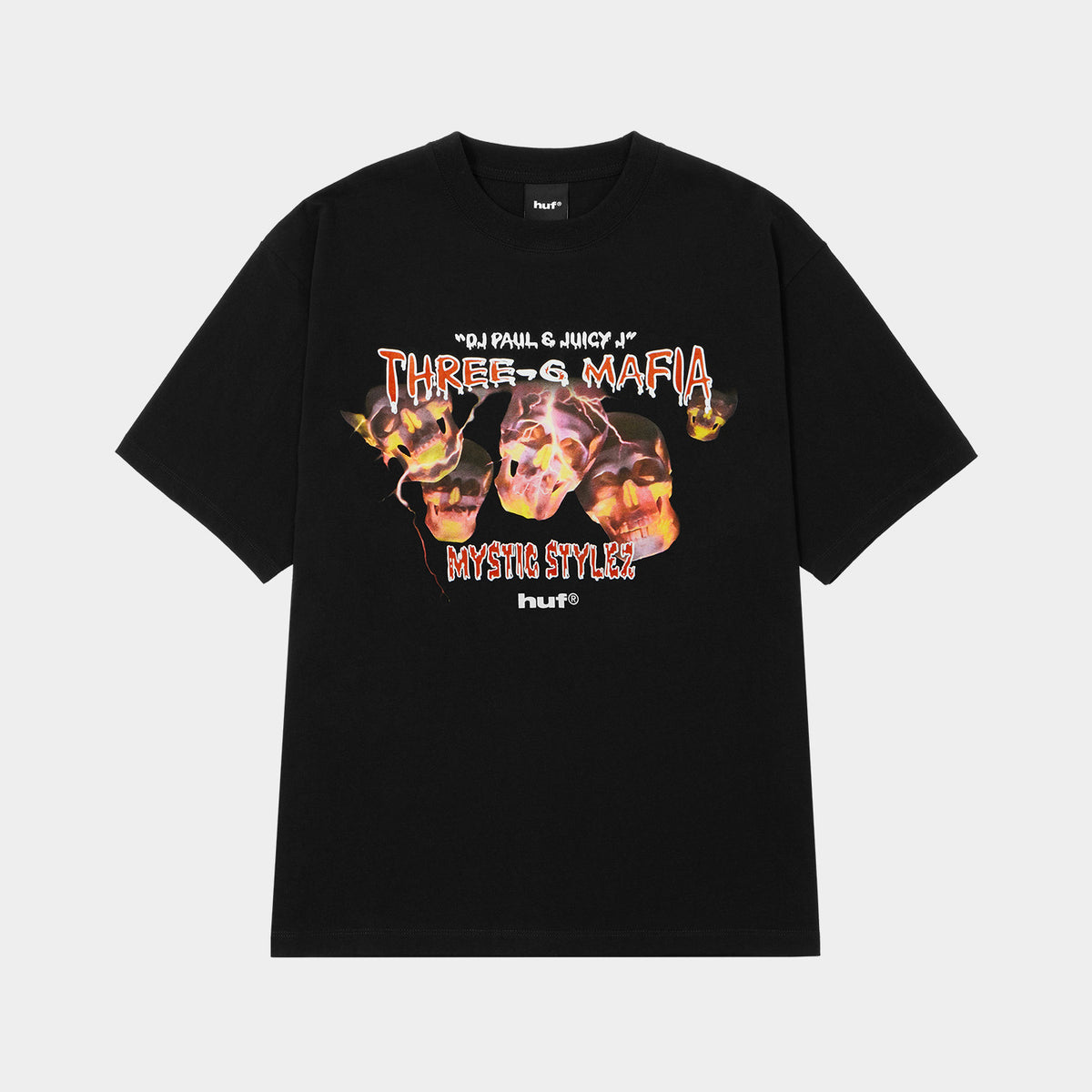 HUF (ハフ) Worldwide JP / T-SHIRTS（Tシャツ） / huf® X THREE 6 MAFIA MYSTIC STYLES TEE商品 / BLACK