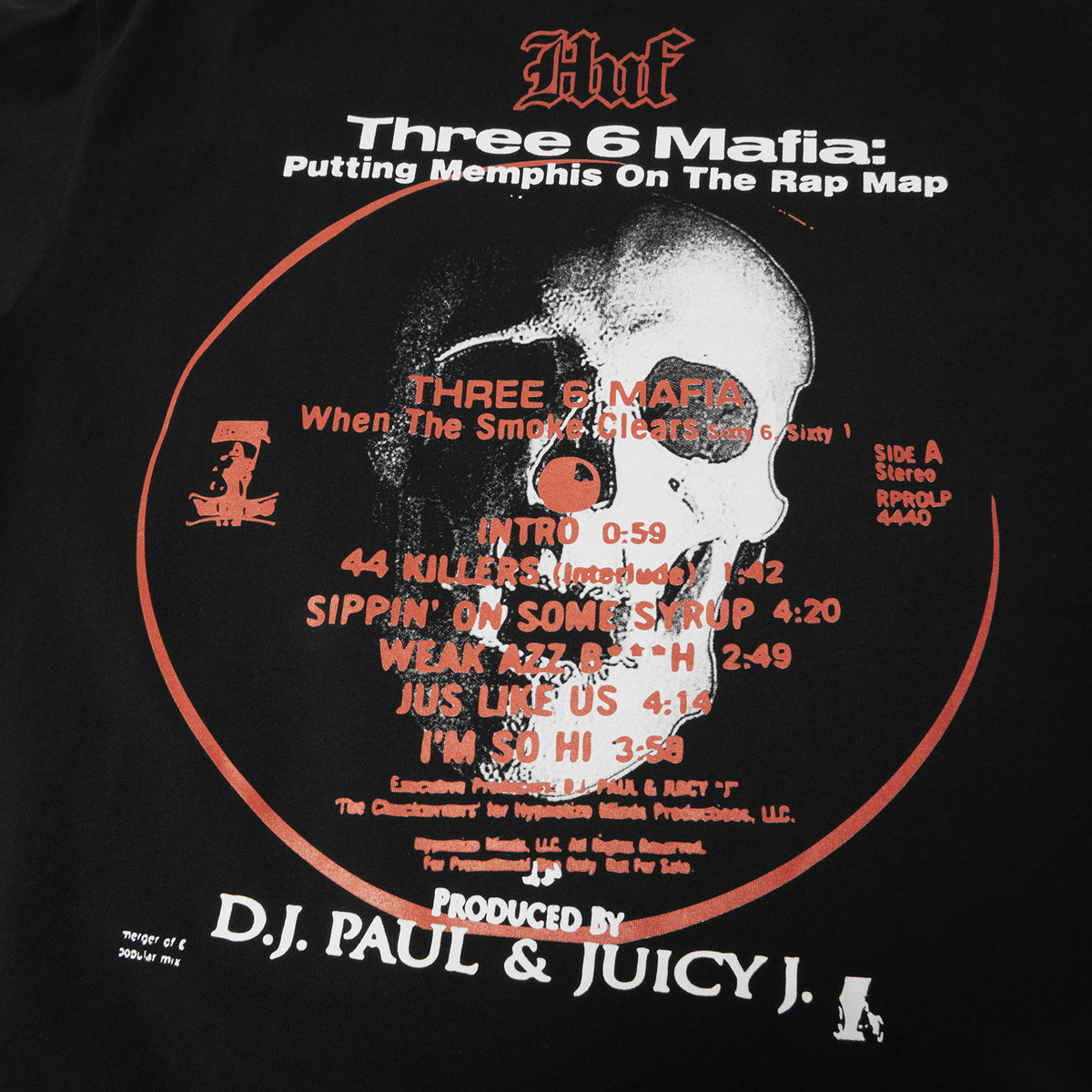 HUF (ハフ) Worldwide JP /T-SHIRTS（Tシャツ）/ huf® X THREE 6 MAFIA MYSTIC STYLES TEE商品 / BLACK