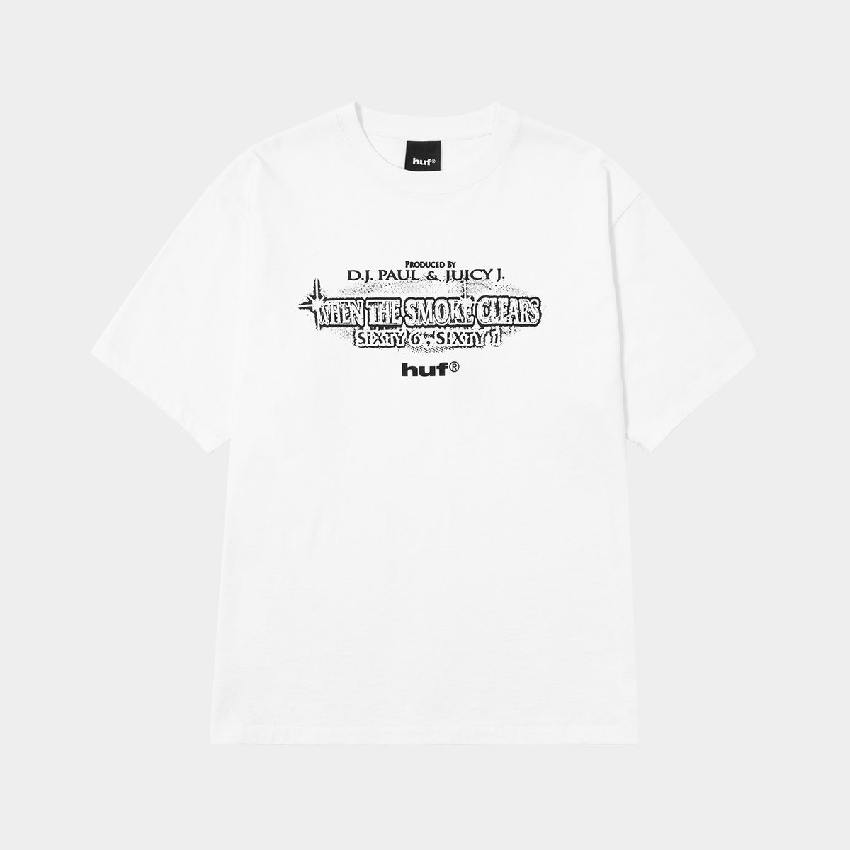HUF (ハフ) Worldwide JP / T-SHIRTS（Tシャツ） / huf® X THREE 6 MAFIA SMOKE CLEARS TEE商品 / WHITE