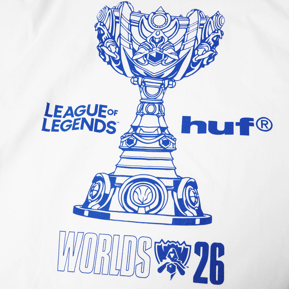 HUF (ハフ) Worldwide JP /T-SHIRTS（Tシャツ）/ huf® x Riot Games 2026 WORLDS TEE商品 / WHITE