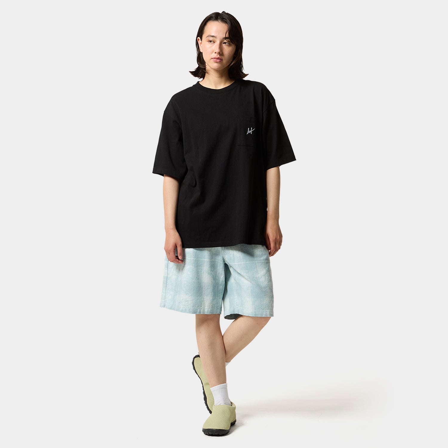 HUF (ハフ) Worldwide JP /T-SHIRTS（Tシャツ）/ SCRIPT POCKET TEE商品 / POOL BLUE