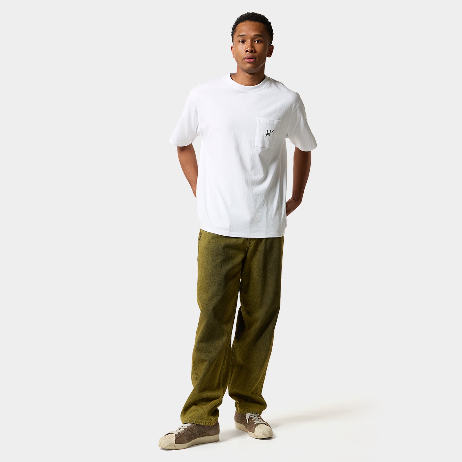 HUF (ハフ) Worldwide JP /T-SHIRTS（Tシャツ）/ SCRIPT POCKET TEE商品 / POOL BLUE