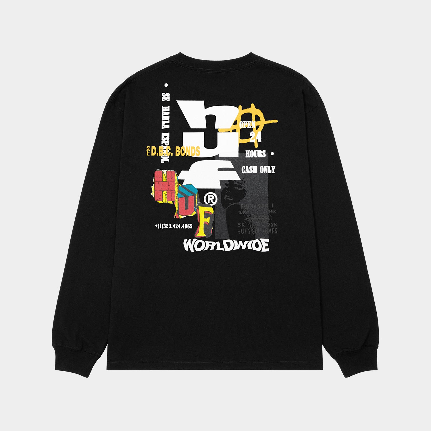 HUF (ハフ) Worldwide JP /T-SHIRTS（Tシャツ）/ CUT AND PASTE LS TEE商品 / NAVY