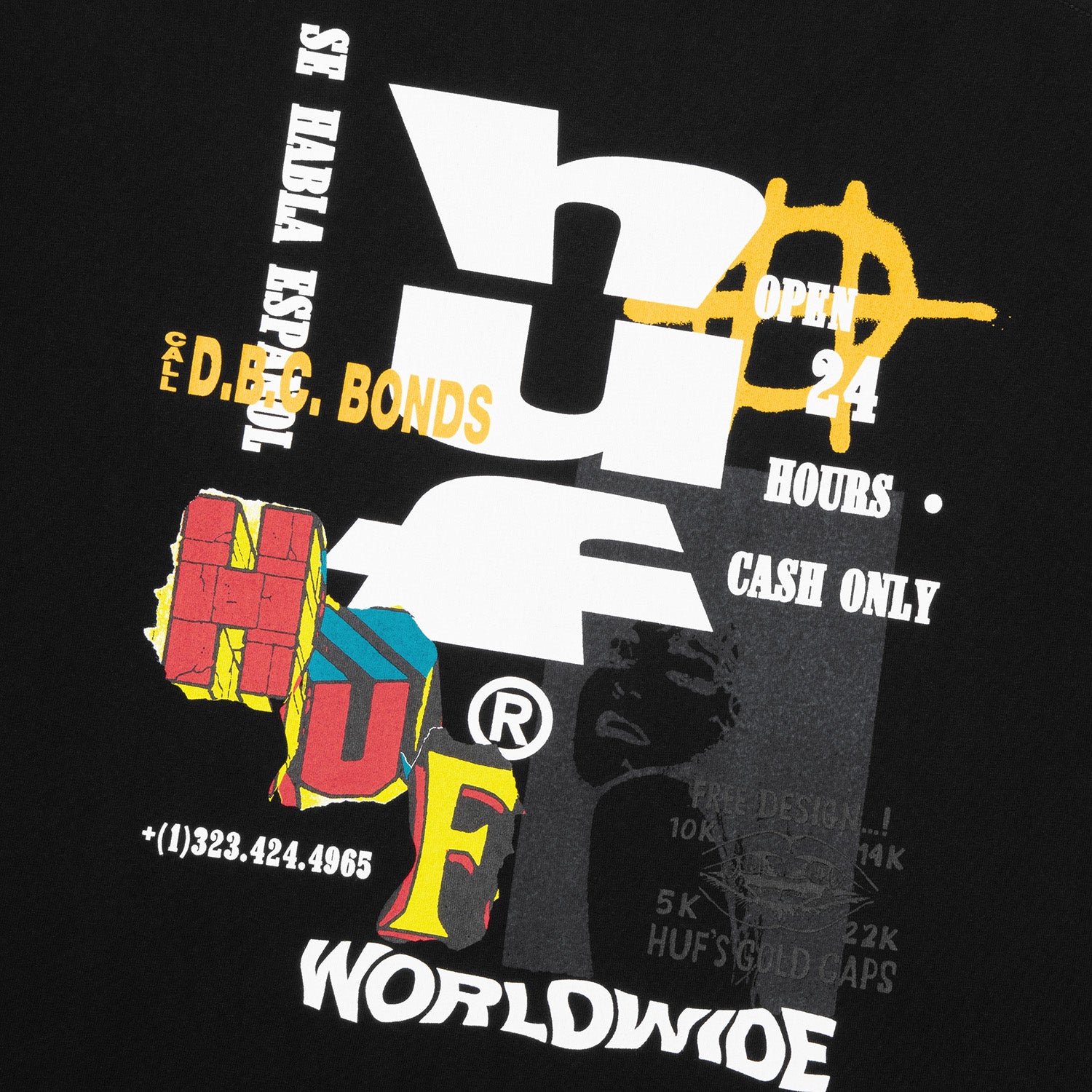 HUF (ハフ) Worldwide JP /T-SHIRTS（Tシャツ）/ CUT AND PASTE LS TEE商品 / NAVY