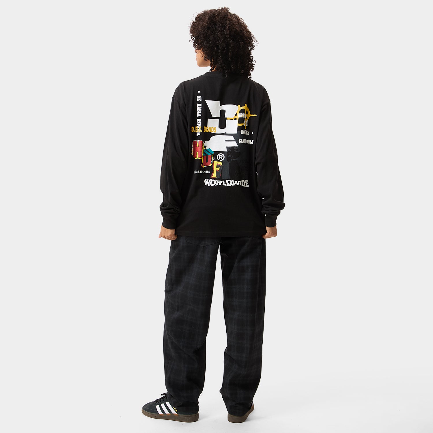 HUF (ハフ) Worldwide JP /T-SHIRTS（Tシャツ）/ CUT AND PASTE LS TEE商品 / NAVY