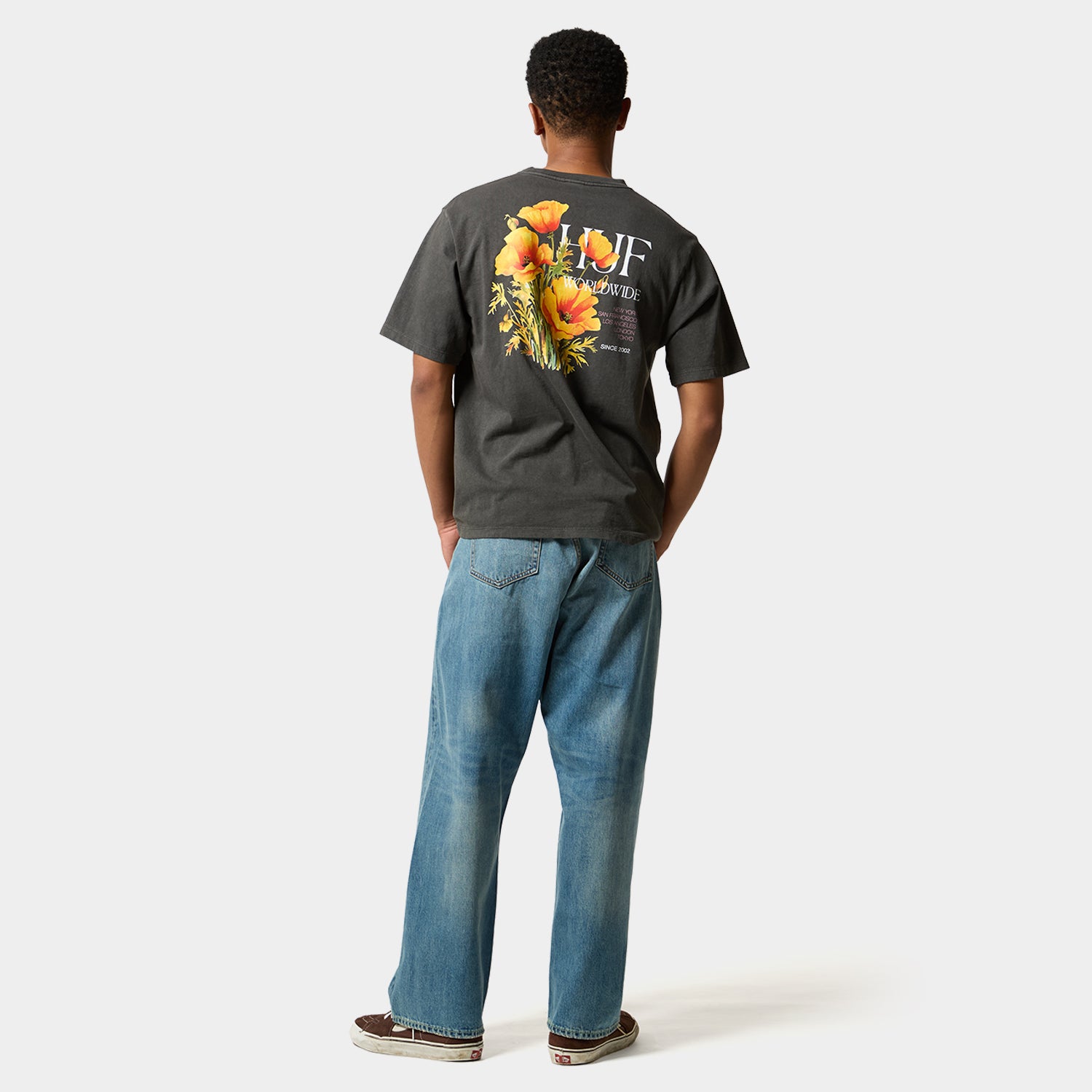 HUF (ハフ) Worldwide JP /T-SHIRTS（Tシャツ）/ POPPY TEE商品 / BLACK