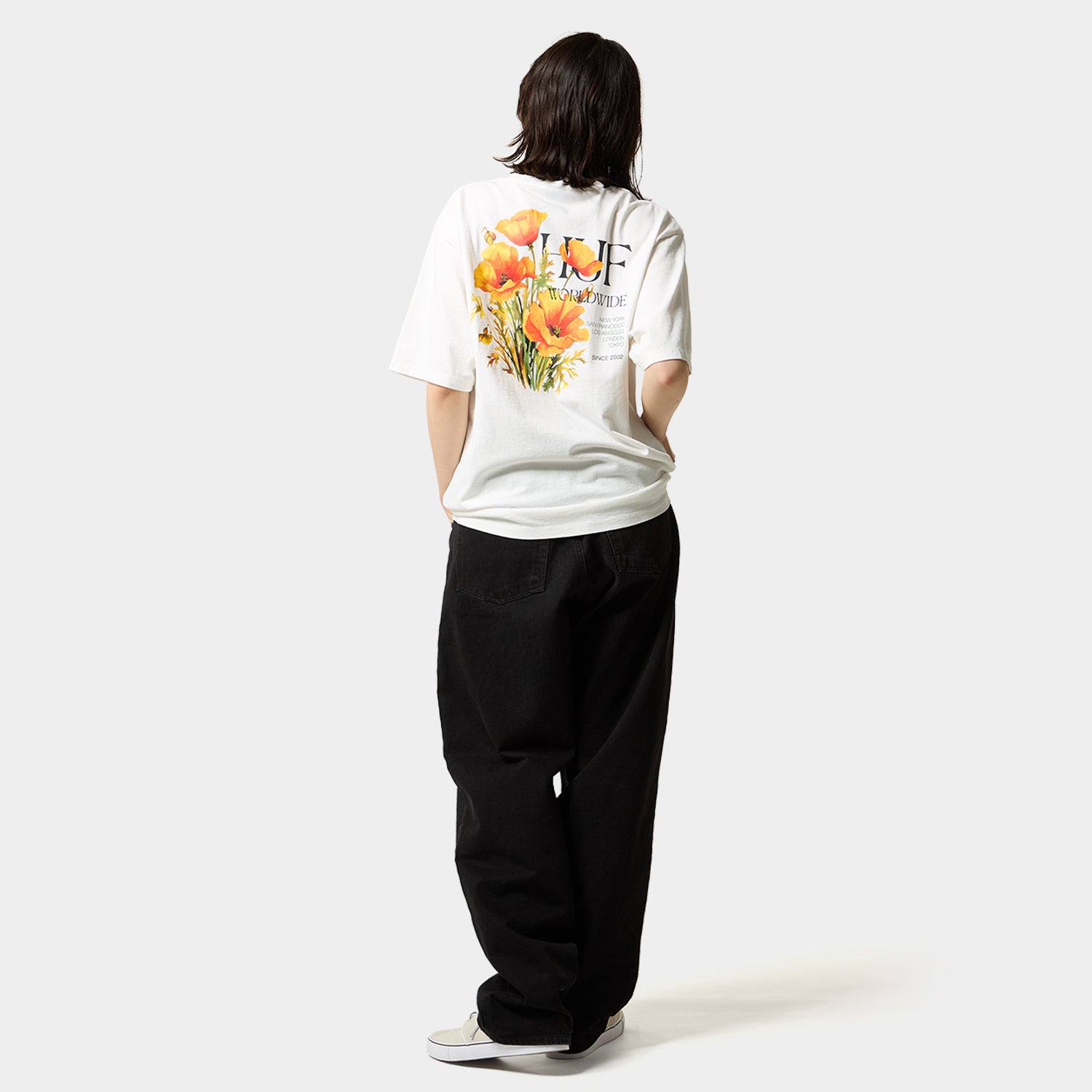 HUF (ハフ) Worldwide JP /T-SHIRTS（Tシャツ）/ POPPY TEE商品 / BLACK