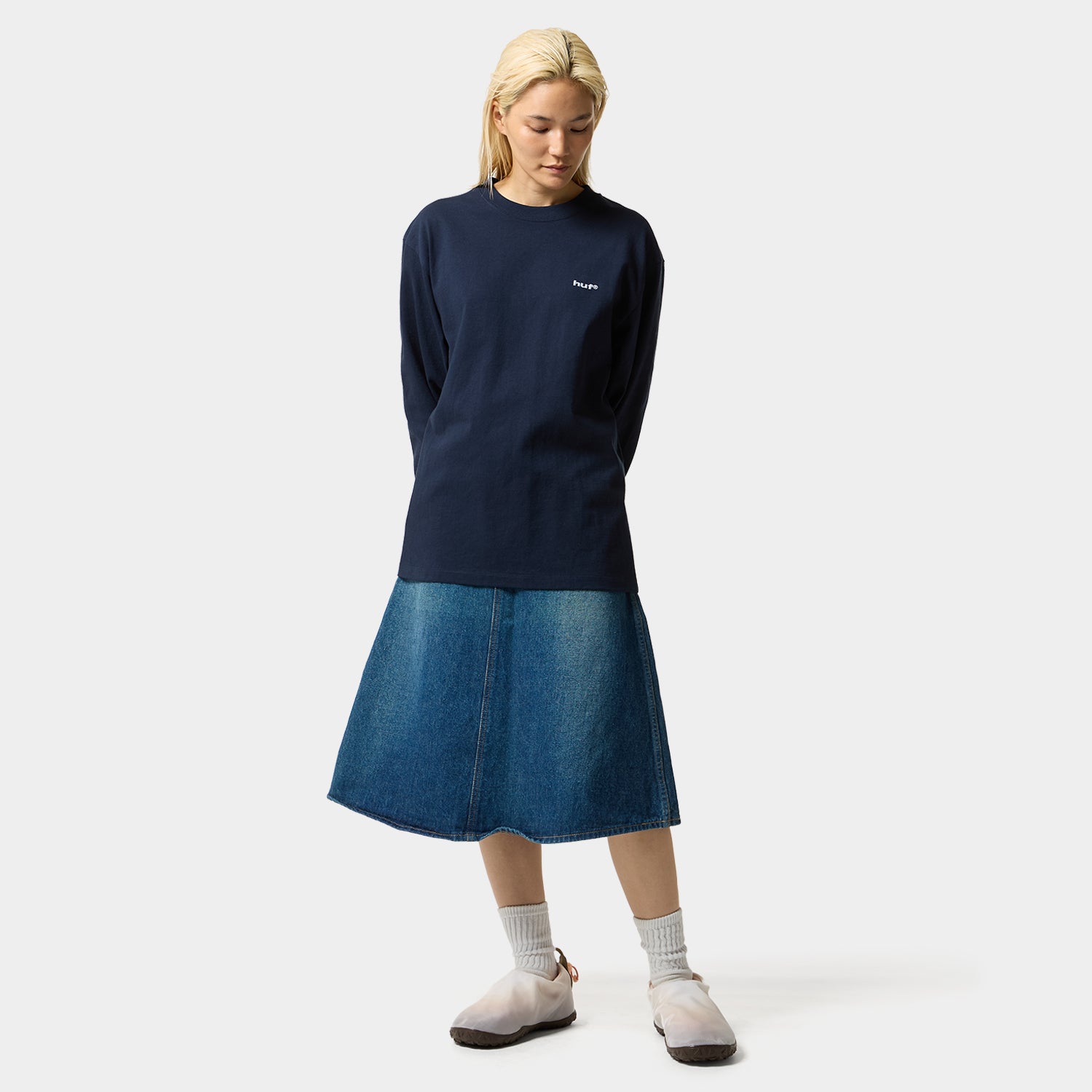 HUF (ハフ) Worldwide JP /T-SHIRTS（Tシャツ）/ HUF®eightynine LS TEE商品 / DK GREEN