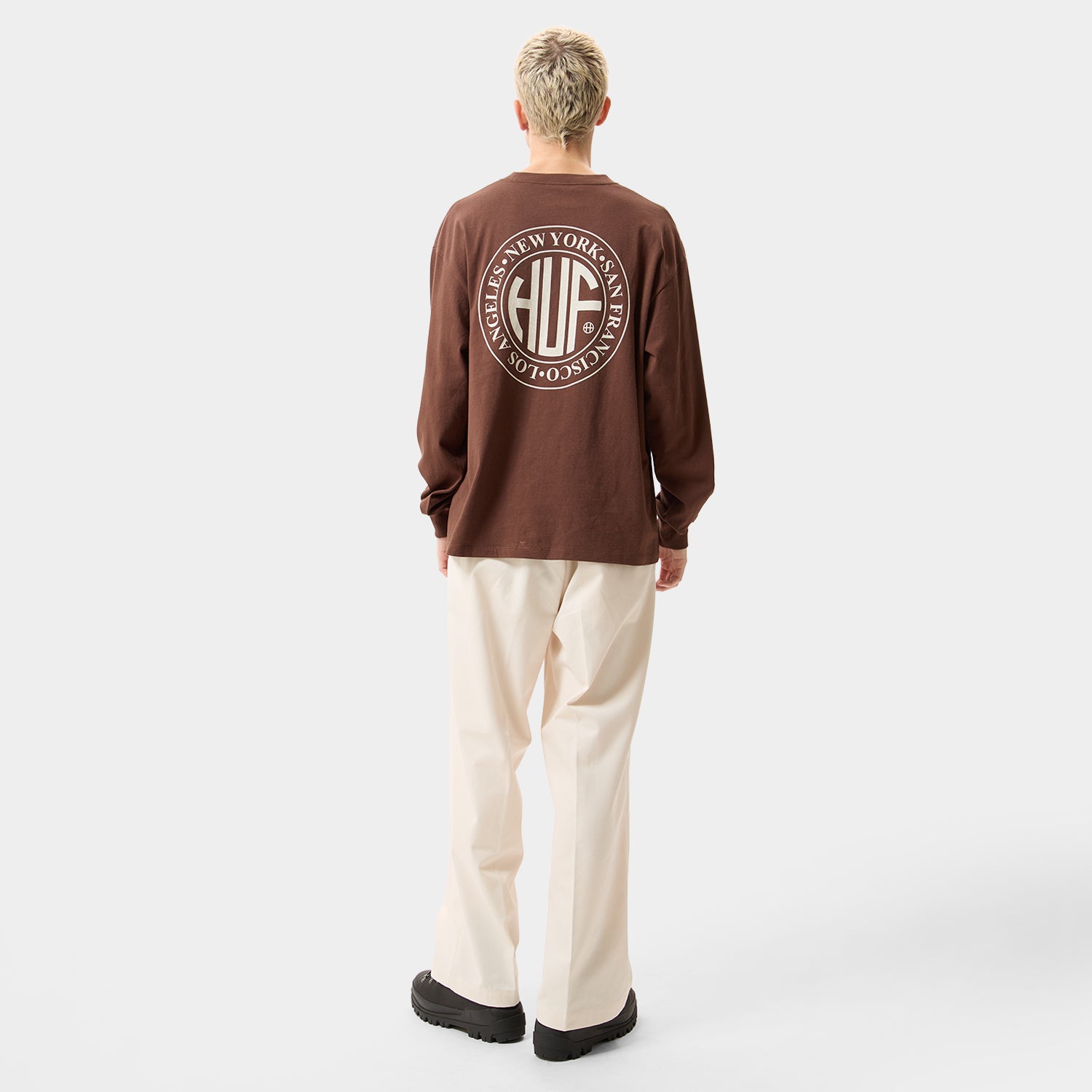 HUF (ハフ) Worldwide JP /T-SHIRTS（Tシャツ）/ REGIONAL LS TEE商品 / COFFEE