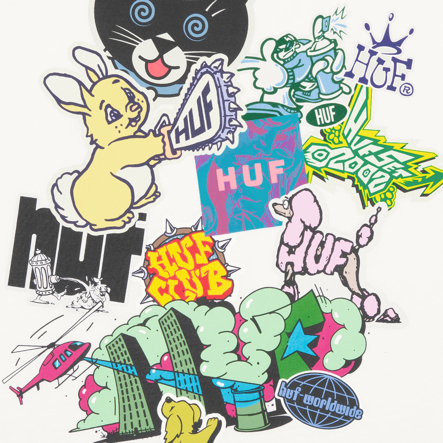 STICKER LS TEE｜T-SHIRTS（Tシャツ）｜【公式通販 HUF】｜ハフ