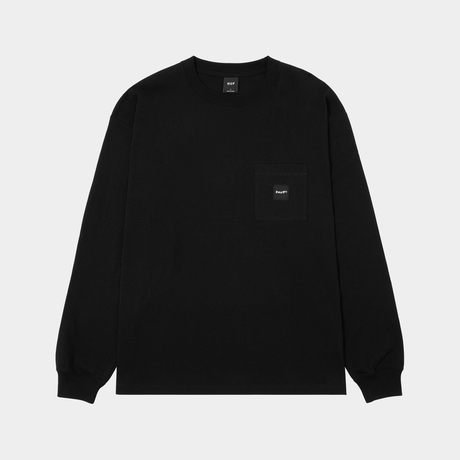 HUF (ハフ) Worldwide JP /T-SHIRTS（Tシャツ）/ BOX LOGO POCKET LS TEE商品 / LT LILAC