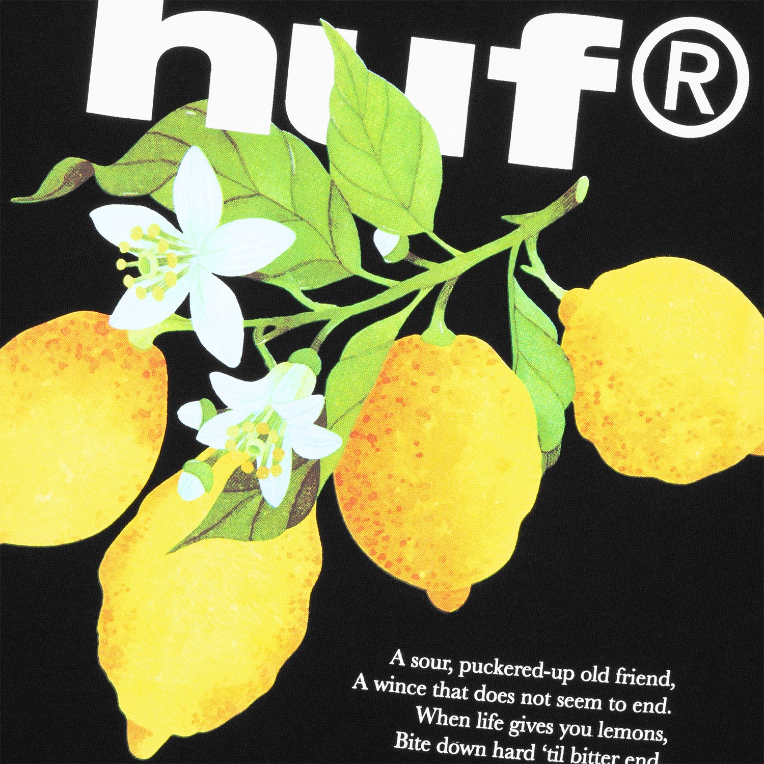 HUF (ハフ) Worldwide JP /T-SHIRTS（Tシャツ）/ SOUR LEMON TEE商品 / BLACK