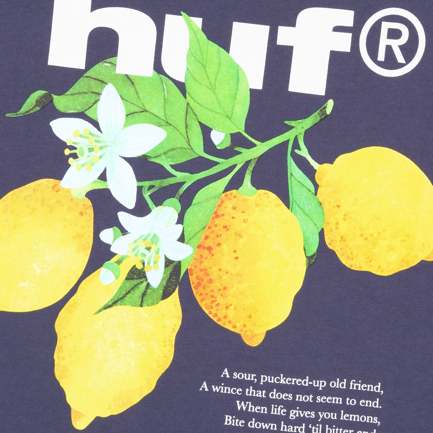 HUF (ハフ) Worldwide JP /T-SHIRTS（Tシャツ）/ SOUR LEMON TEE商品 / NAVY
