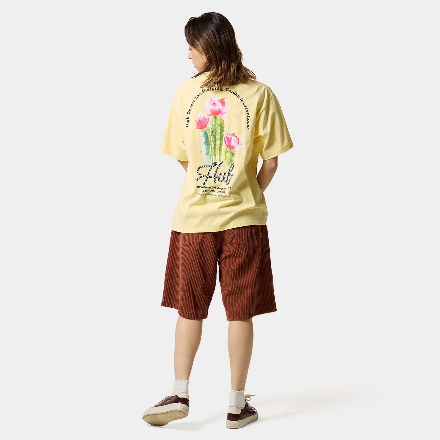 HUF (ハフ) Worldwide JP /T-SHIRTS（Tシャツ）/ DESERT ROSE TEE商品 / LT YELLOW