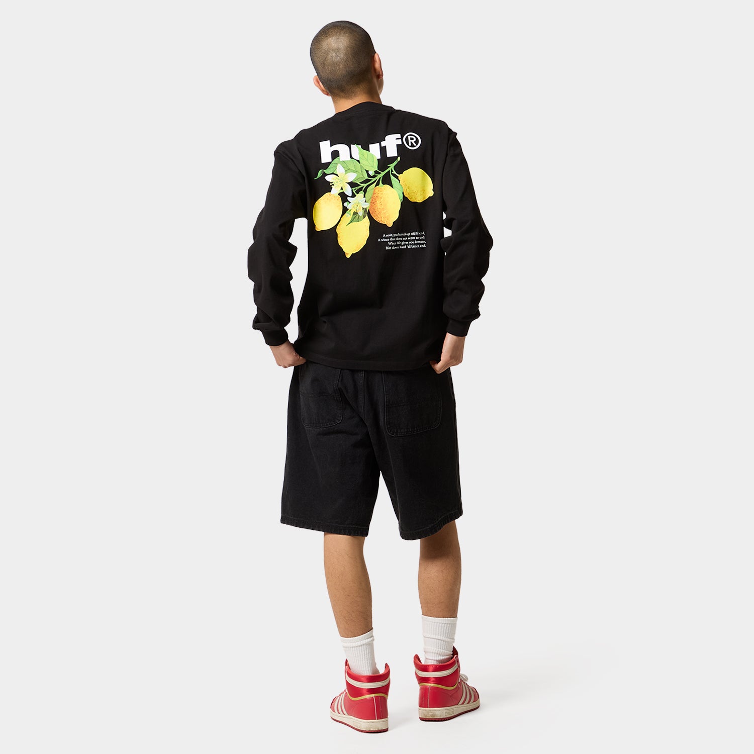 HUF (ハフ) Worldwide JP /T-SHIRTS（Tシャツ）/ SOUR LEMON LS TEE商品 / NAVY