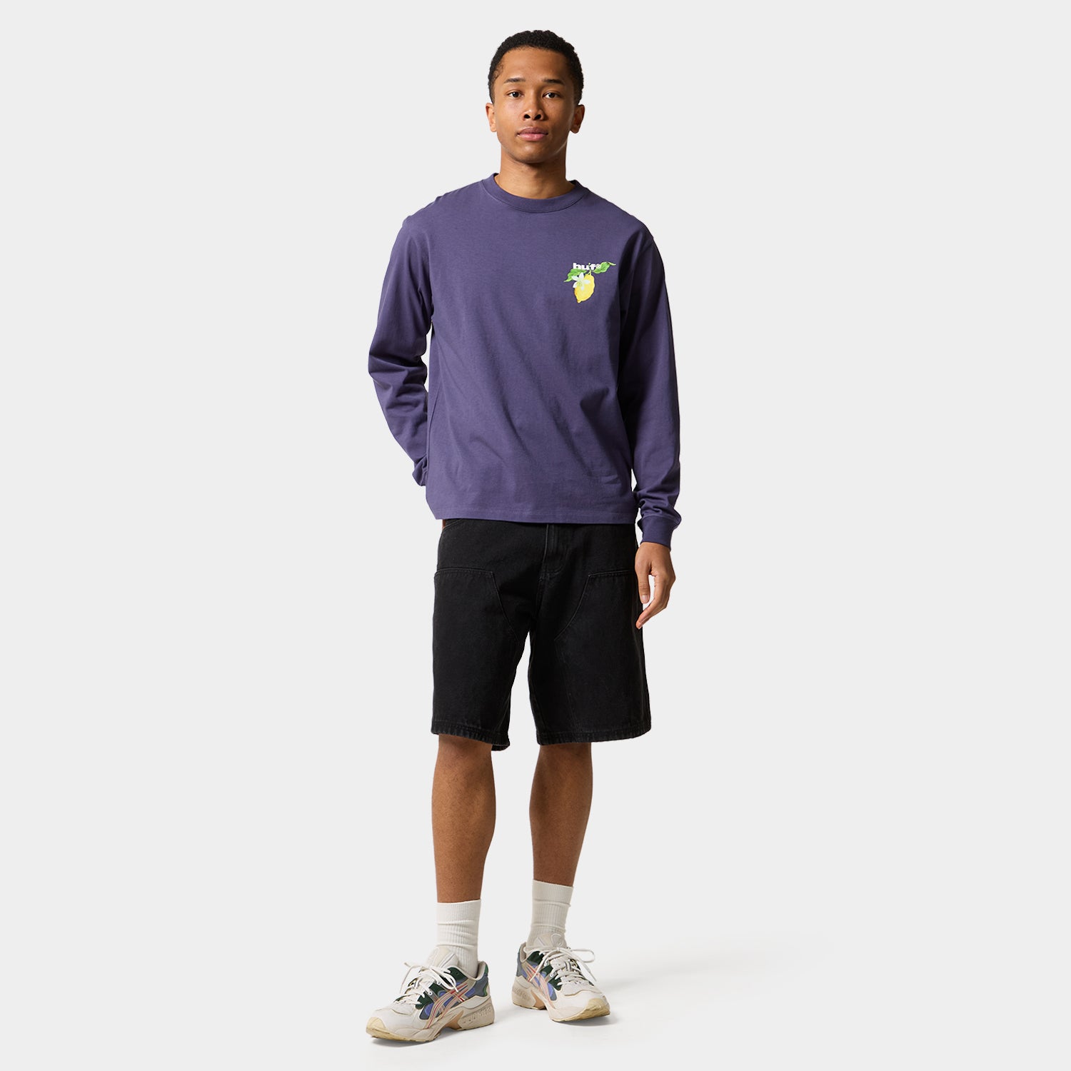 HUF (ハフ) Worldwide JP /T-SHIRTS（Tシャツ）/ SOUR LEMON LS TEE商品 / NAVY