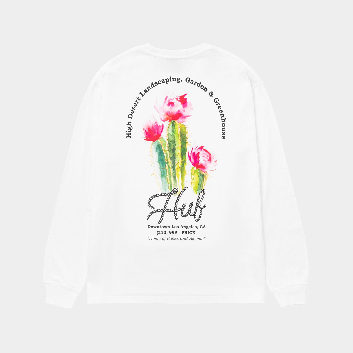 【未使用品】HARi L/S tee ホワイト DESERT ROSE LS TEE｜T-SHIRTS（Tシャツ）｜【公式通販 HUF】｜ハフ