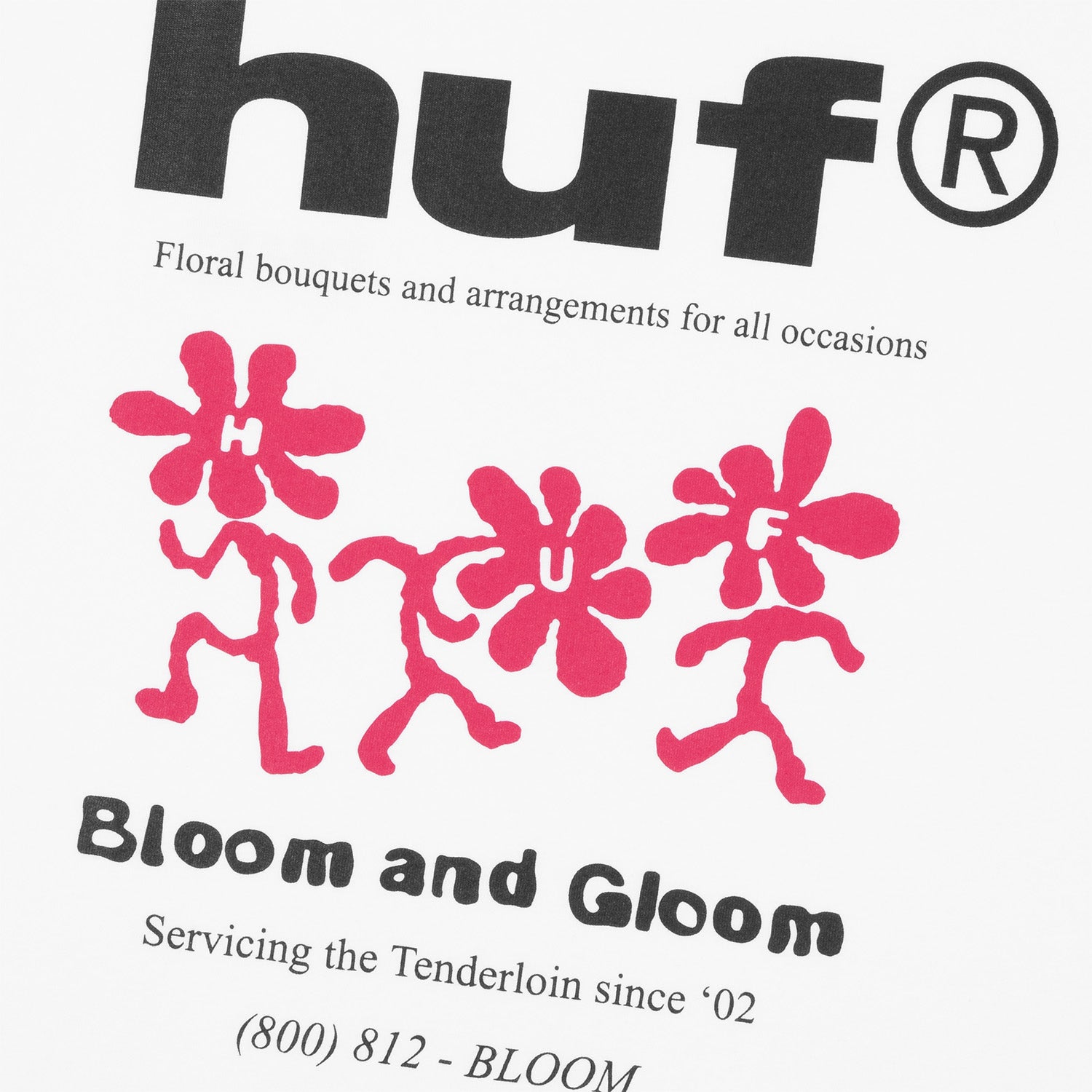 HUF (ハフ) Worldwide JP /T-SHIRTS（Tシャツ）/ BLOOM &amp; GLOOM TEE商品 / WHITE
