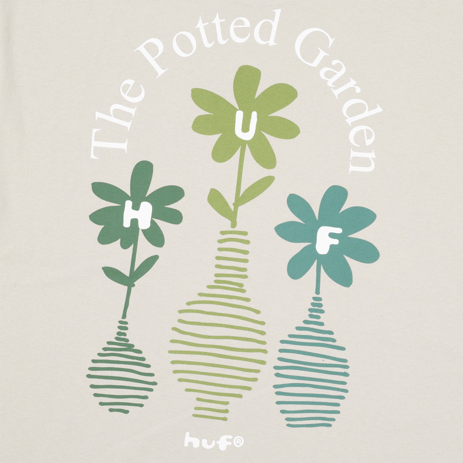 HUF (ハフ) Worldwide JP /T-SHIRTS（Tシャツ）/ THE POTTED GARDEN TEE商品 / CHARCOAL