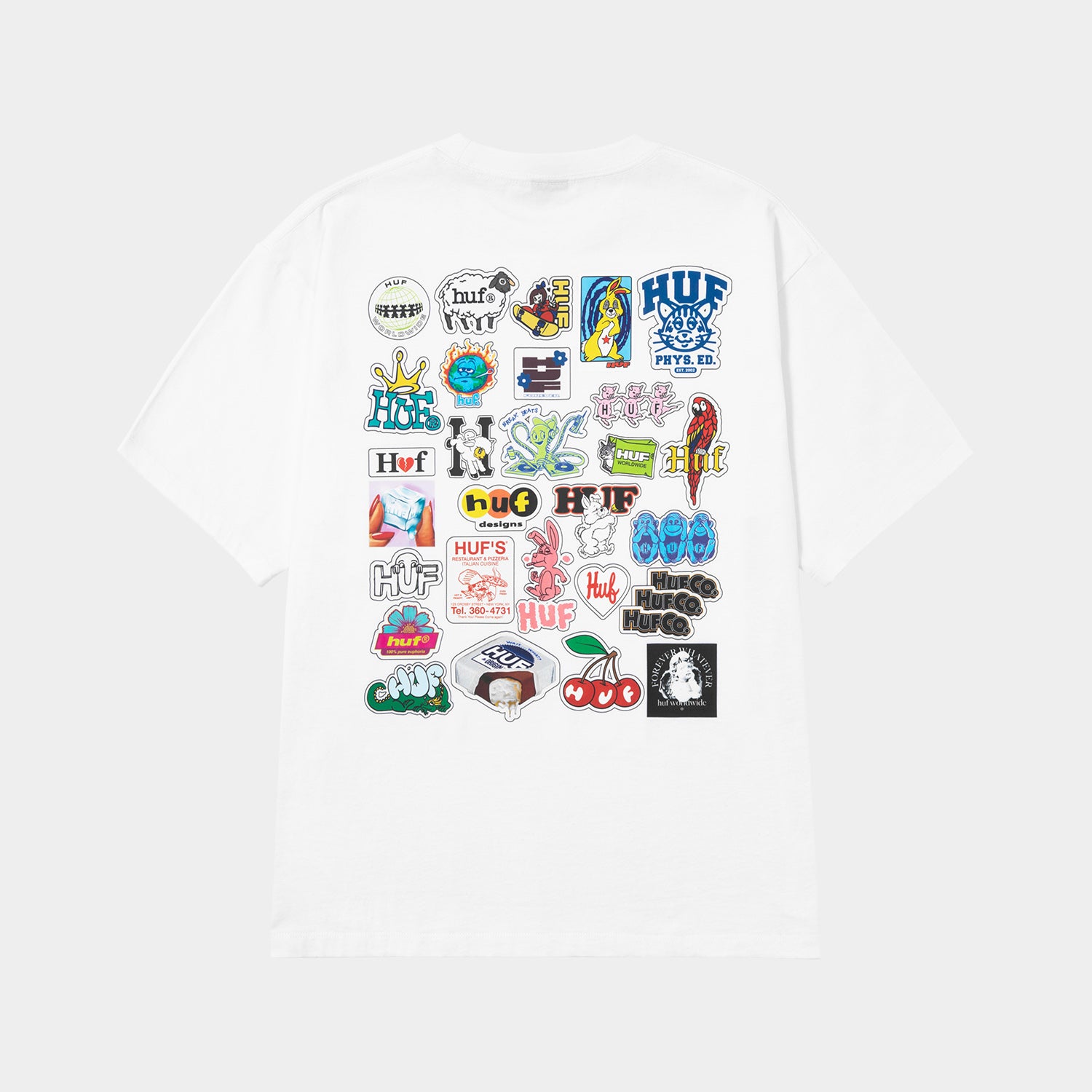 HUF (ハフ) Worldwide JP / T-SHIRTS（Tシャツ） / STICKER PACK TEE商品 / WHITE