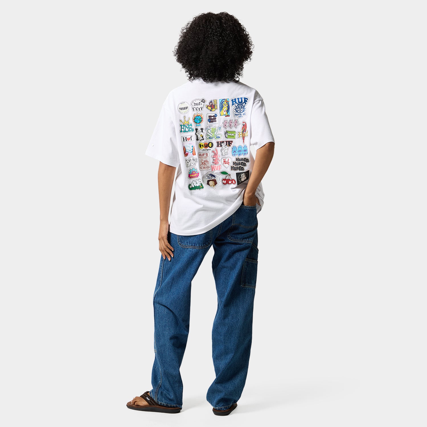 HUF (ハフ) Worldwide JP /T-SHIRTS（Tシャツ）/ STICKER PACK TEE商品 / WHITE