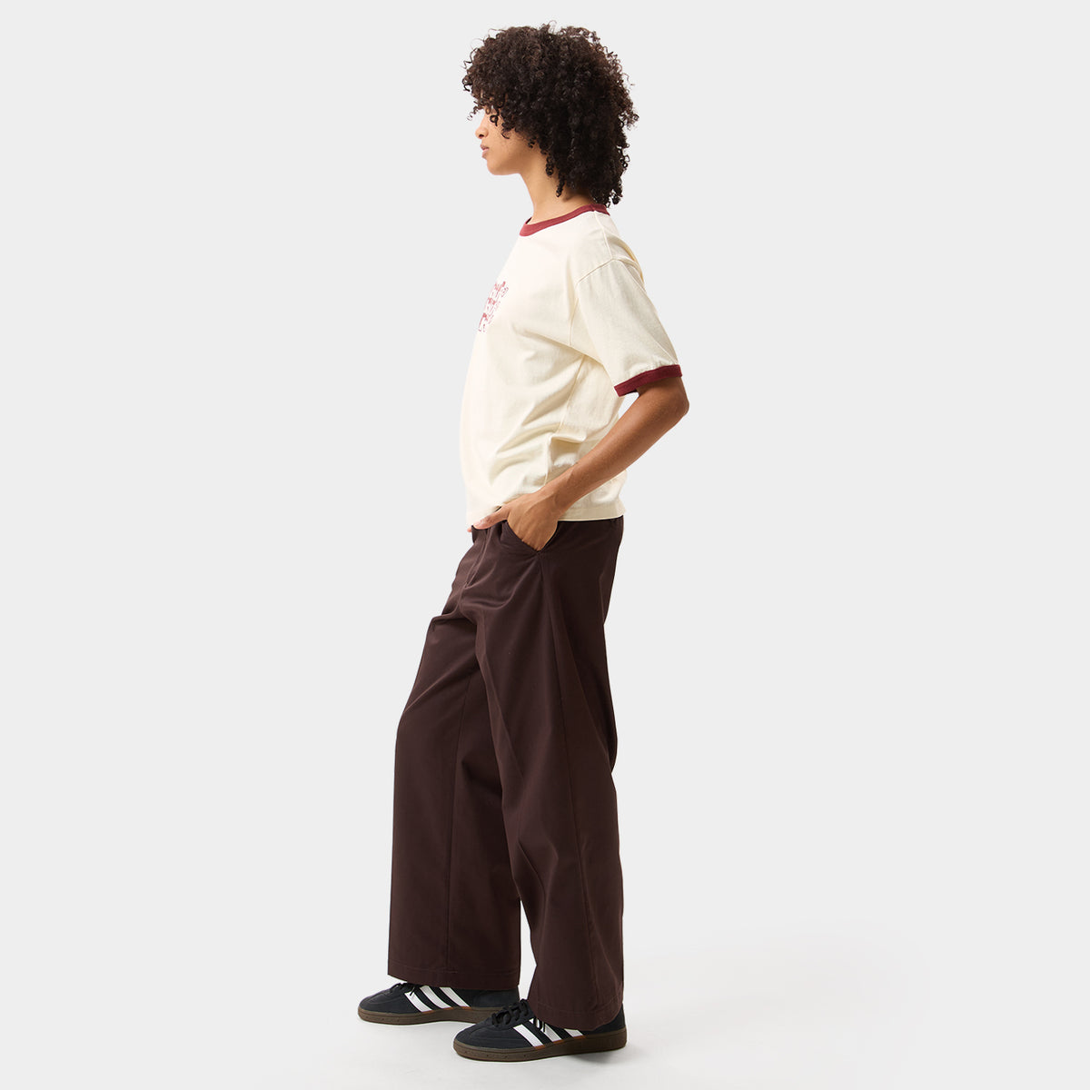 HUF (ハフ) Worldwide JP /T-SHIRTS（Tシャツ）/ HAND STACKED TINY RINGER TEE商品 / NATURAL