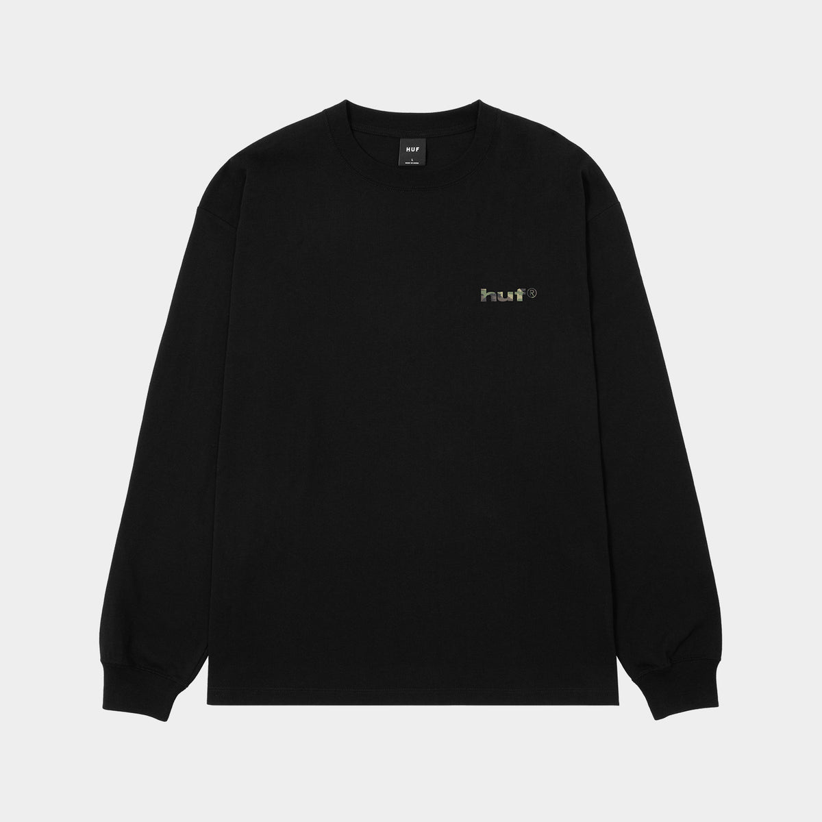 HUF (ハフ) Worldwide JP / T-SHIRTS（Tシャツ） / huf eightynine CAMO LS TEE商品 / BLACK